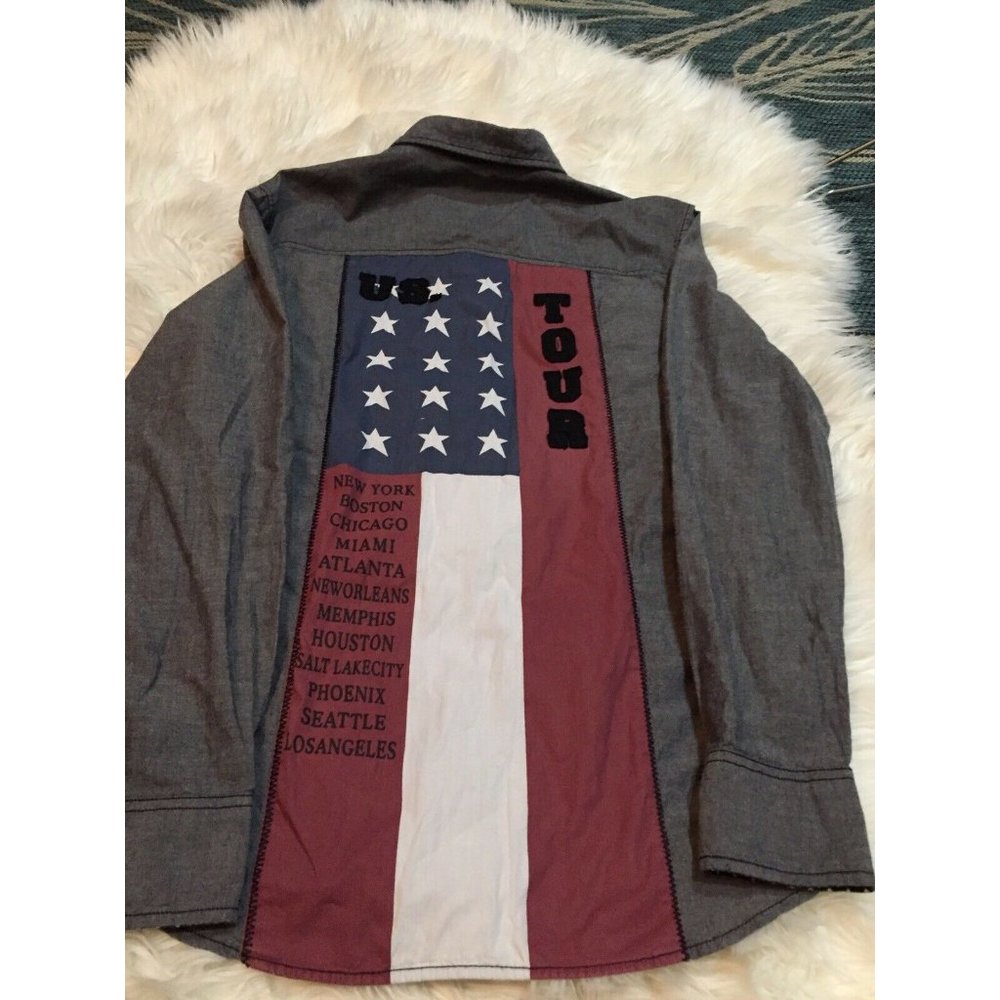 Ai Authentic Icon Sz Small Grey Long Sleeve Shirt